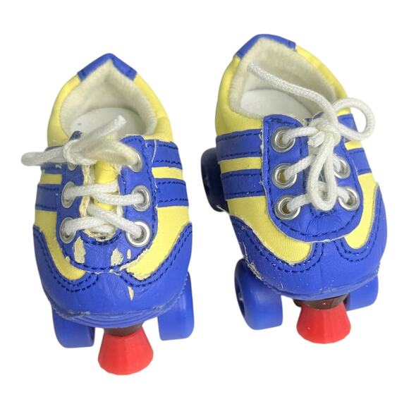 American Girl Doll Julie Roller Skates Blue Yellow Shoes Skates Accessories Set2 - Picture 3 of 7